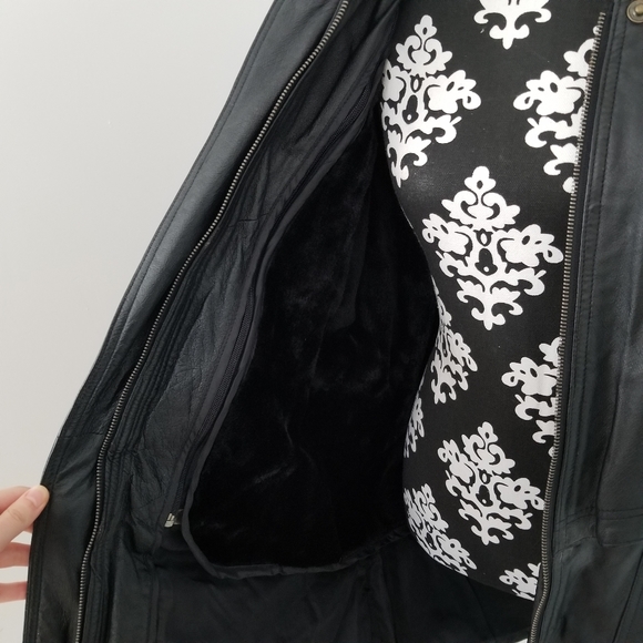 Genuine Leather Thick Winter Coat - Picture 8 of 11